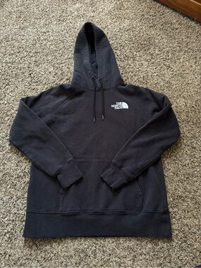 The North Face Black Pullover Hoodie with White Logo